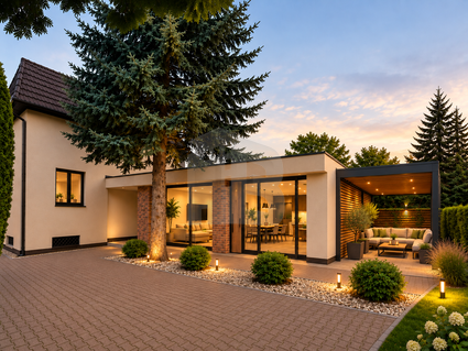 Prodej 2+kk 40 m² se zahradou cca 400 m², bazénem a garáží – možnost rozšíření až na 70 m²